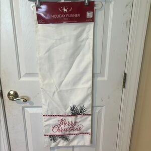 Holiday Runner with Merry Christmas Design 13” x 72”